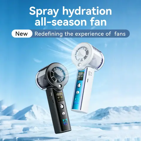 Cool Laser Graffiti Portable Water Replenishing Spray Fan 3000 MAh Rechargeable Spray Handheld Fan 100 Speed For Home Outdoor