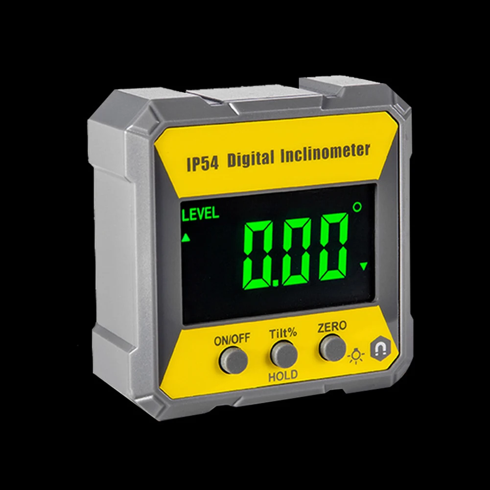 Digital Level with Strong Magnet Base Type-C Charging Capability Waterproof Design and Clear LCD Readout for On-Site Use