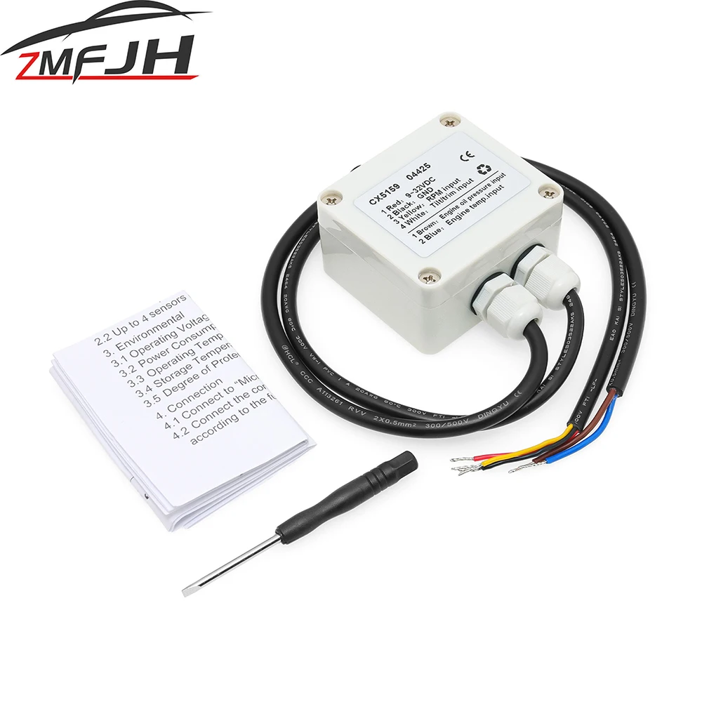 

NMEA 2000 Converter Engine Signal Acquisition to NMEA 2000 For Marine Boat Yacht Tool Oil Press Engine Temperature RPM 9-32V