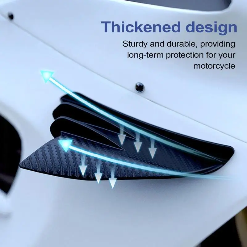 Motorcycle Side Spoiler High Strength Aerodynamic Winglets Front Fairing Winglets Easy Install Motorcycle Spoiler Motorcycle