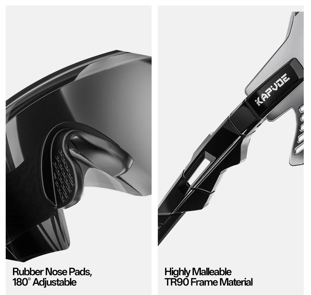 KAPVOE Eagle Beak Integrierte Fahrradbrille Rennbrille Fahrradsonnenbrille MTB Rennrad Outdoor-Sport Fahrradbrille für Männer und Frauen – Detail 13