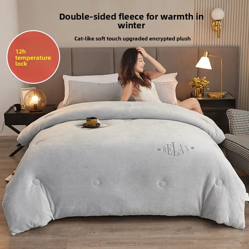 New Milk Velvet Thickened Winter Quilt Warm Dormitory Single Double Wholesale Winter Quilt Thickened To Keep Warm