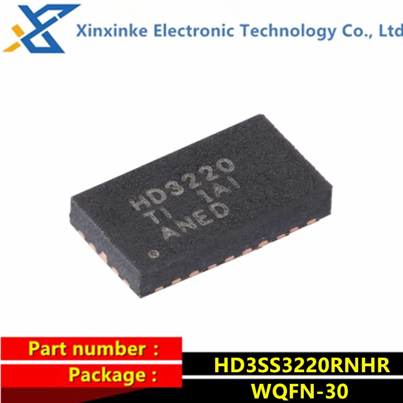 5PCS HD3SS3220RNHR WQFN-30 USB Type-C Marking：HD3220 DRP Port Controller Chip