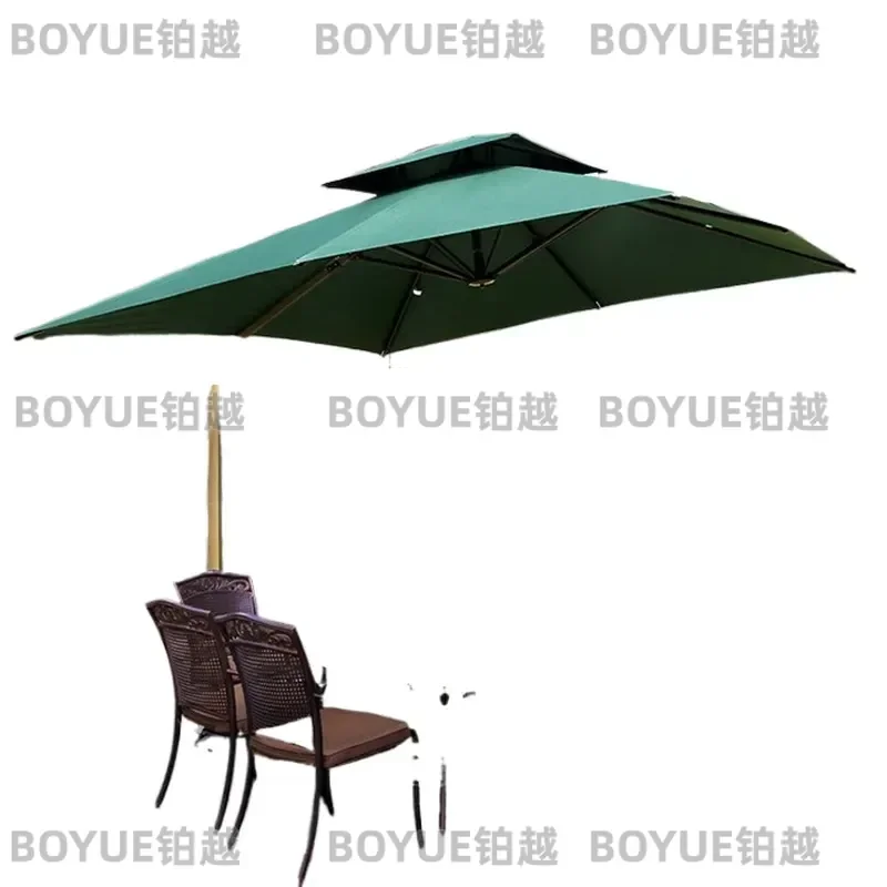 Large Outdoor Patio Umbrella Windproof Roman Parasol for Garden Villa Courtyard Commercial Stall Sun Shade Canopy