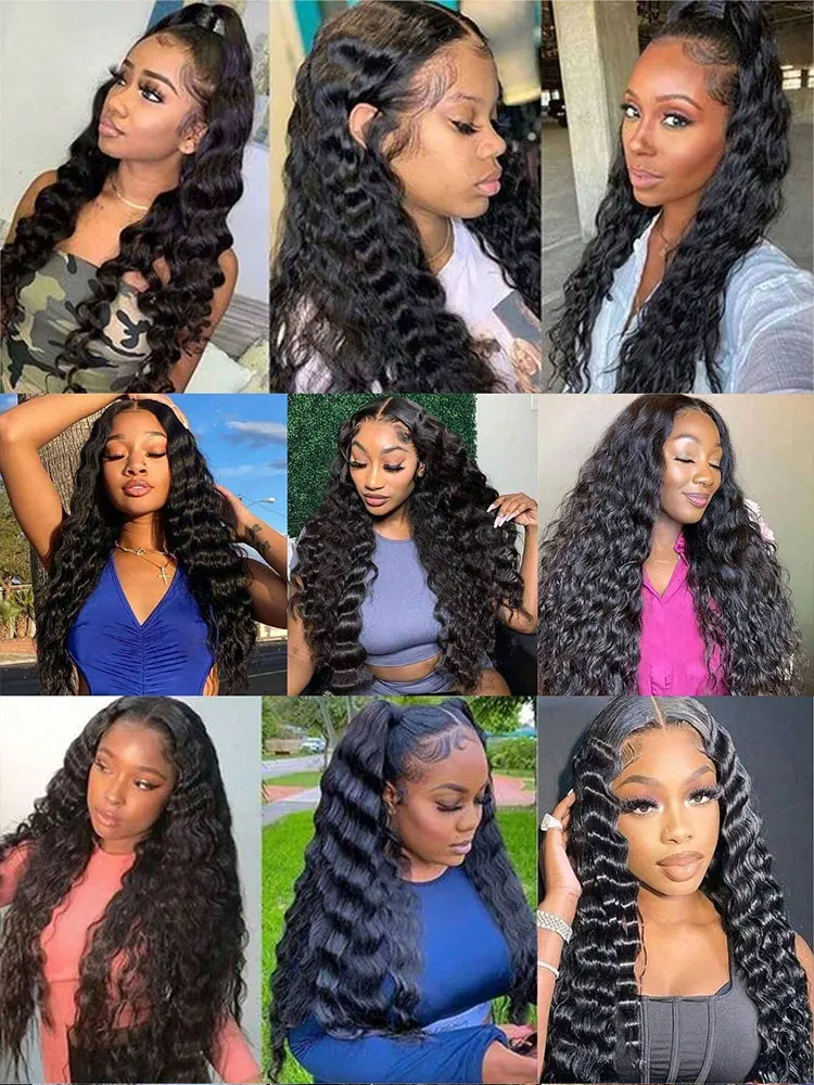 13x4 13x6 جيري مجعد الدانتيل الجبهة باروكة من شعر طبيعي أسود طبيعي جيري شعر مستعار مجعد البرازيلي قبل قطعها الباروكات للنساء 250% الكثافة