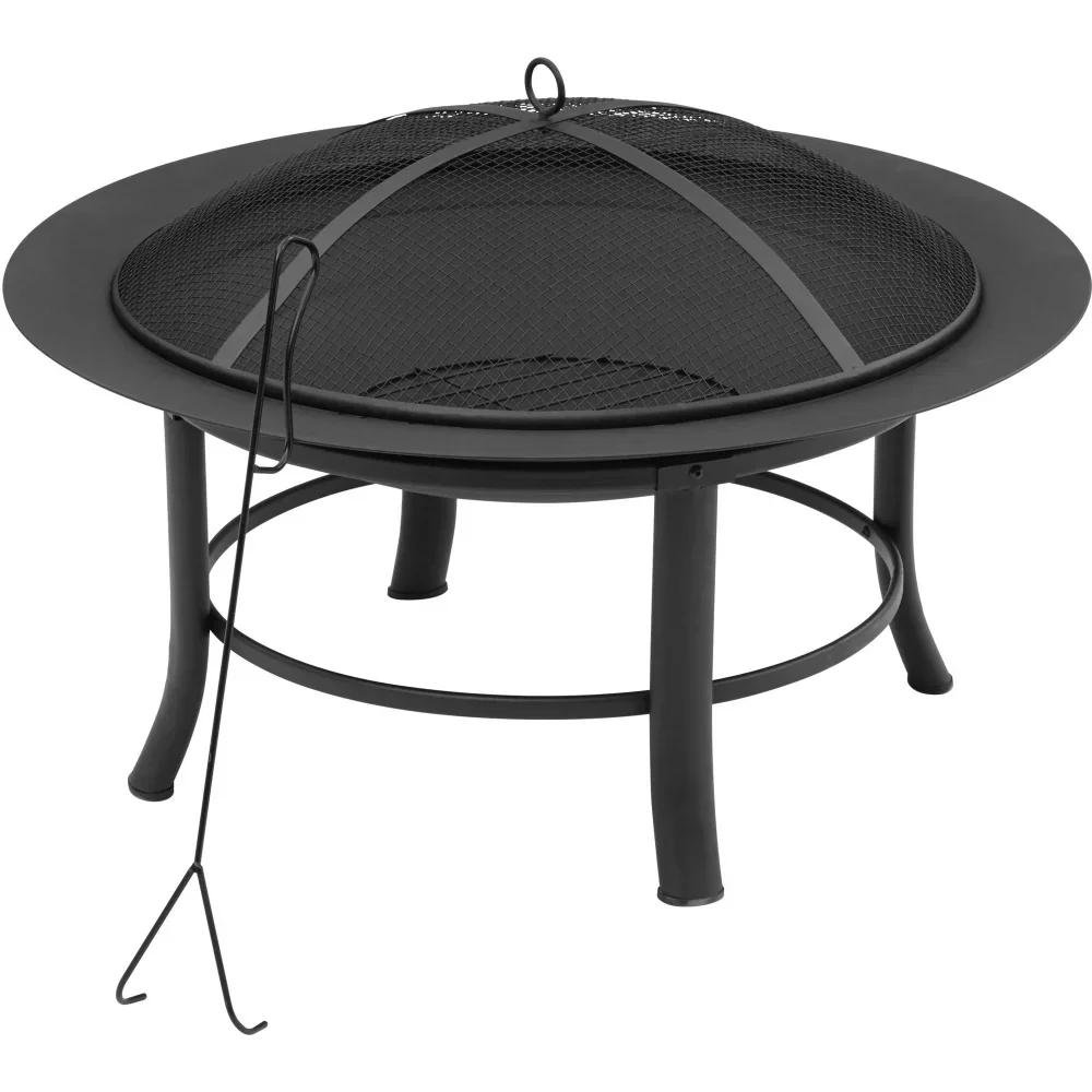 

28" Fire Pit with PVC Cover and Spark Guard fire pit table outdoor camping