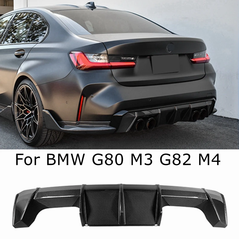 For BMW MP Style G80 M3 G82 M4 Dry Carbon Fiber Car Rear Bumper Lips Back Lips Rear Diffuser Car Accessories Body Kits 2021+