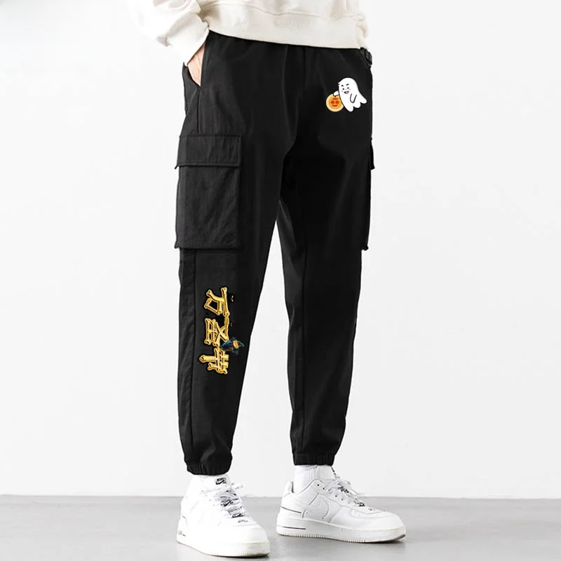 

loween Ghost Pumpkin Casual Sports Pants Men Women Long Trousers Small Cuffed Pants Leisure Workwear Trousers Cotton 00%