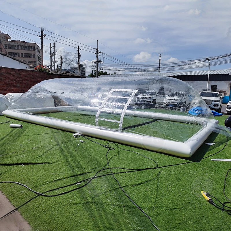 Transparent Bubble Inflatable Pool Cover Tent Customized Big Mobile Waterproof Swimming Pool Roof