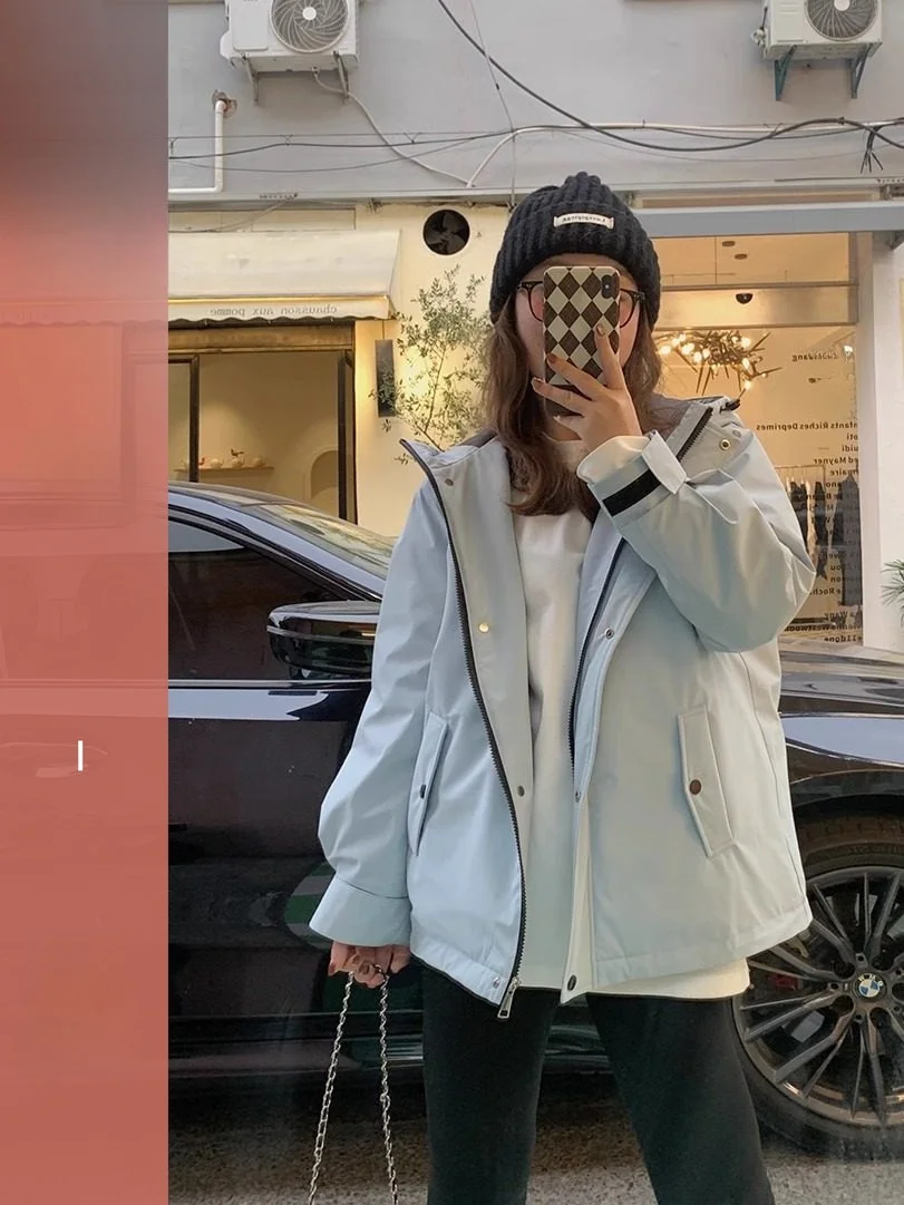 

Thiened down Jaet Women's Loose Fit ort Coat Hooded Polyester Fiber Autumn Winter Outerwear Commute Sle Faion