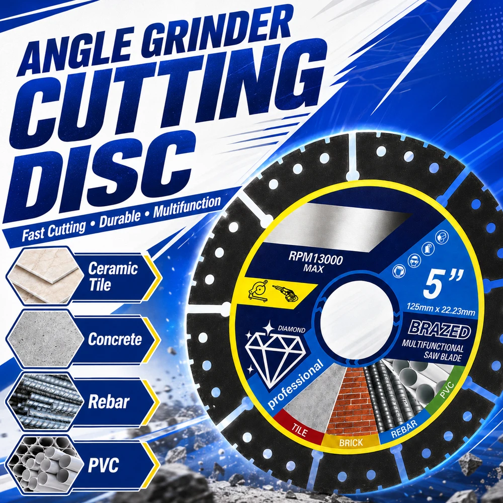 Angle Grinder Saw Blades Multi‑Material Cutting Disc for Metal Tile Stone Plastic Alloy Cast Iron Marble Power Tool Accessories