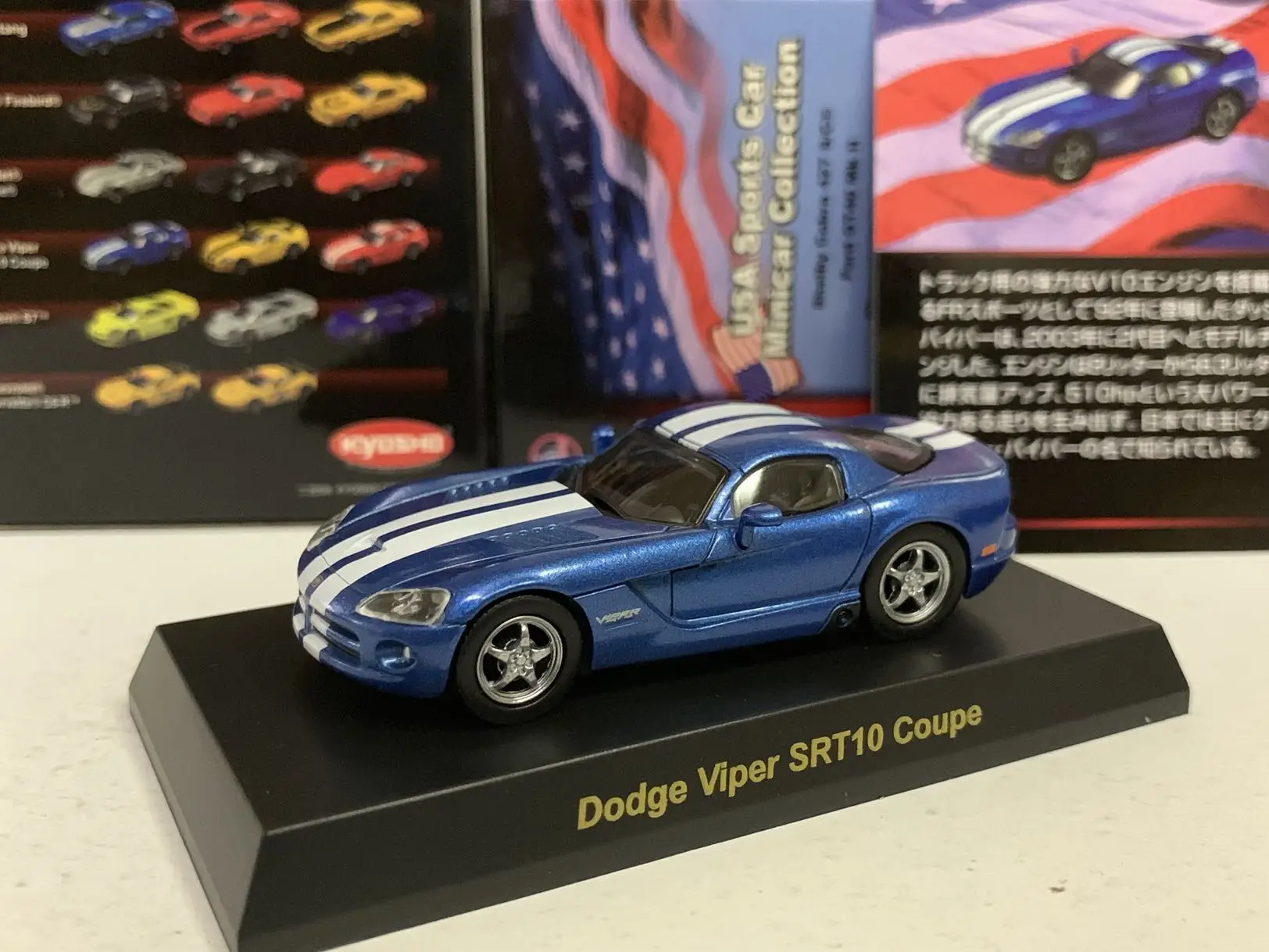 

1/64 KYOSHO Dodge Viper SRT10 blue Diecast Model Car Kids Toys Gift