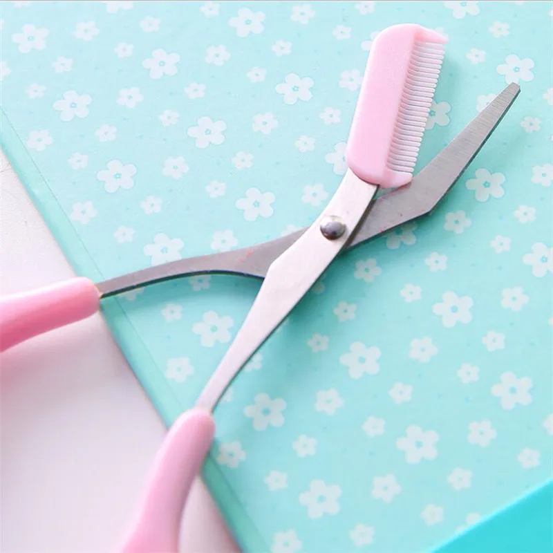 

Ножницы для коррекции бровей с расческой, для удаления волос на лице, ухода и моделирования, косметический инструмент для макияжа