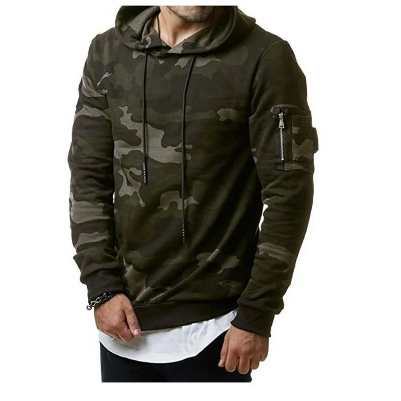 Men's Pullover Coats Camouflage Slim Fit Hooded Jackets for man Fashion Spring Thin Men Hoodie Sweatshirt Long Sleeve MY047