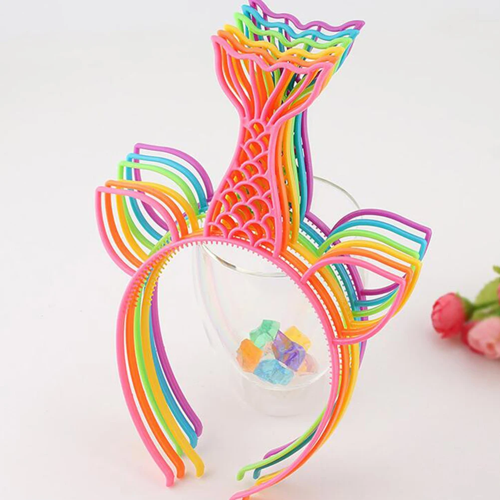 

12pcs Headb Hair Accessories Cute Hoops Birthday Mermaid Headwear Party Favors Beach Travel Gifts Styling Tools