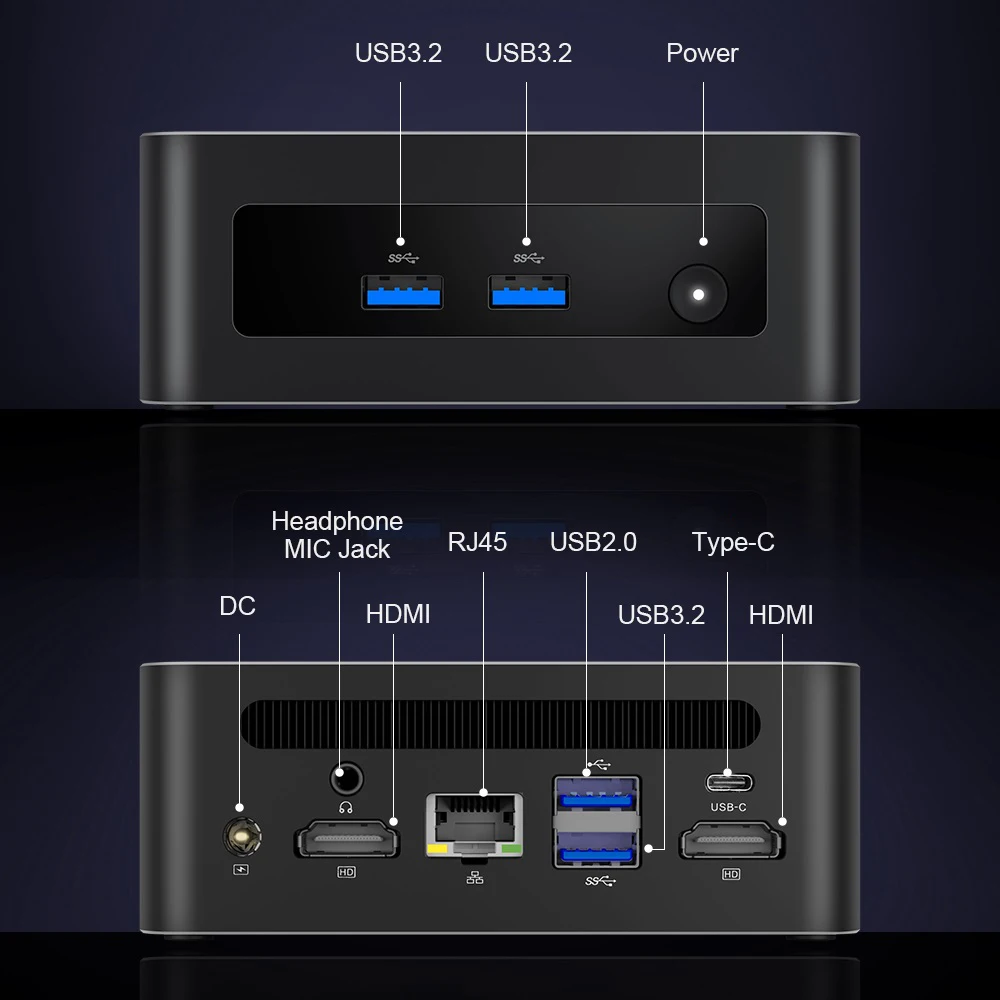 MLLSE M8 Mini PC intel Core i9-12900HK Processor 16GB RAM 1TB SSD WiFi 6 BT5.2 Windows 11 Pro Mini Desktop Computer For Gaming