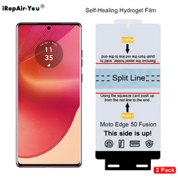 3Pcs Self Healing Hydrogel Gel Film For Motorola Edge 50 Neo Pro Moto Edge 50 Fusion Ultra TPU Screen Protector Fix Tools