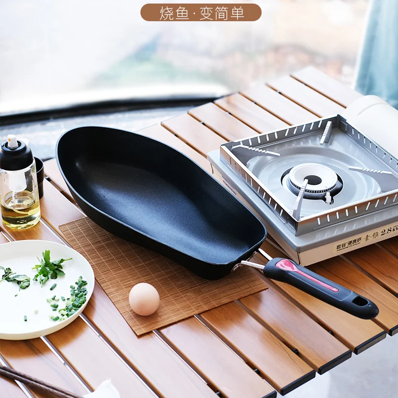 3D frying pan, special pan for grilled fish, extra large fish shape household rectangle, high temperature resistance