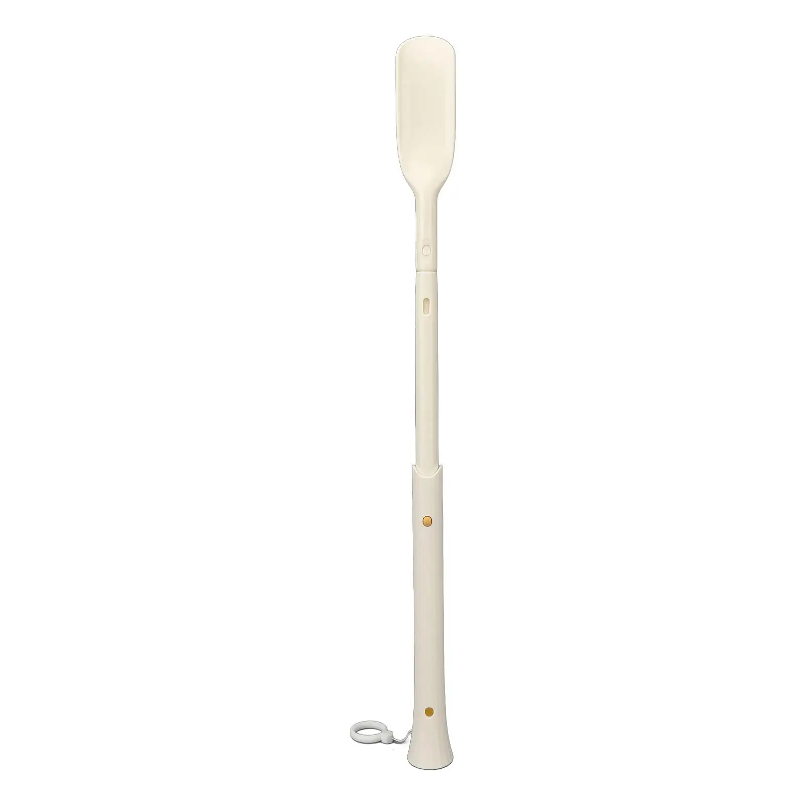 Foldable Plastic Long Handle Beige Shoe Horn - Detachable Portable Shoe Lifter Stick for boots & for beauty Salon