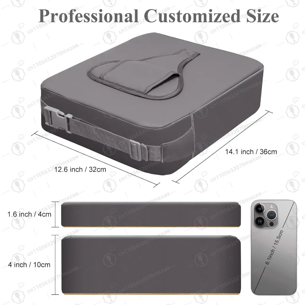 Verstelbare stoelverhoger voor eettafel Antislip kinderstoel met rugleuningriemen Draagbaar PU-leer Waterdicht reiskussen