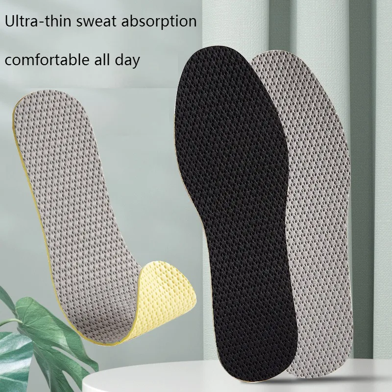 1Pair Soft Latex Shoes Insoles Men Woman Running Sports Insole for Feet Comfort Non Slip Shoe Pads Shock Absorbing Shoe Sole