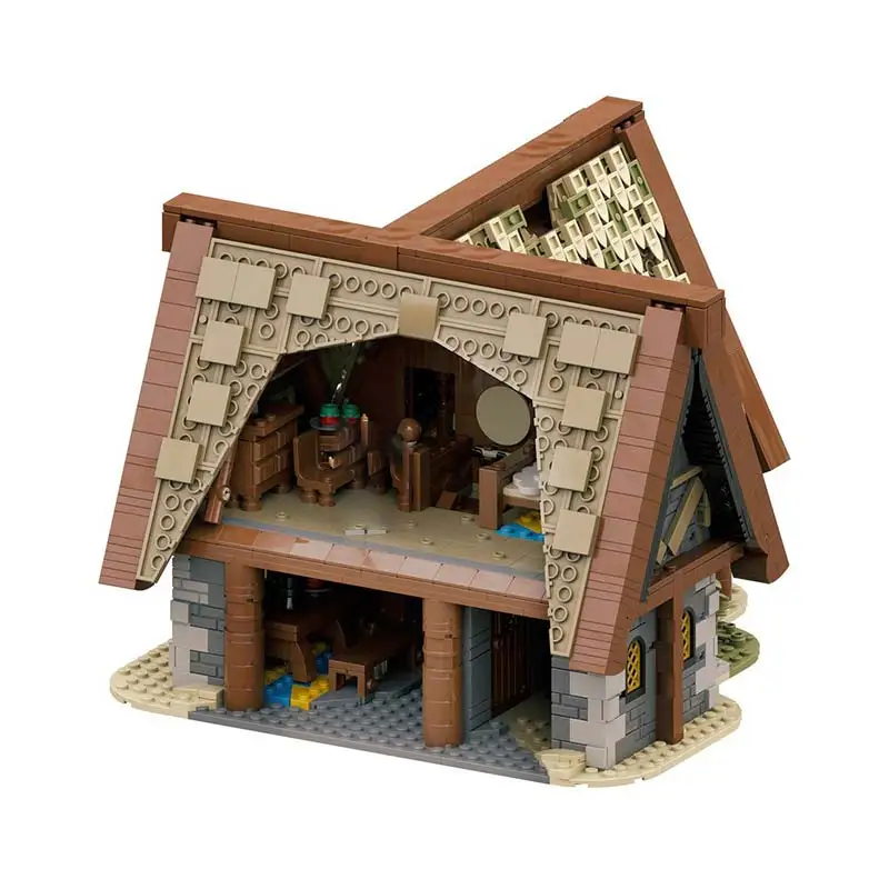 MOC- 206390   Serie de arquitectura de juego, bloques de construcción, modelo de casa, montar DIY, bloques originales, regalos de colección para niños