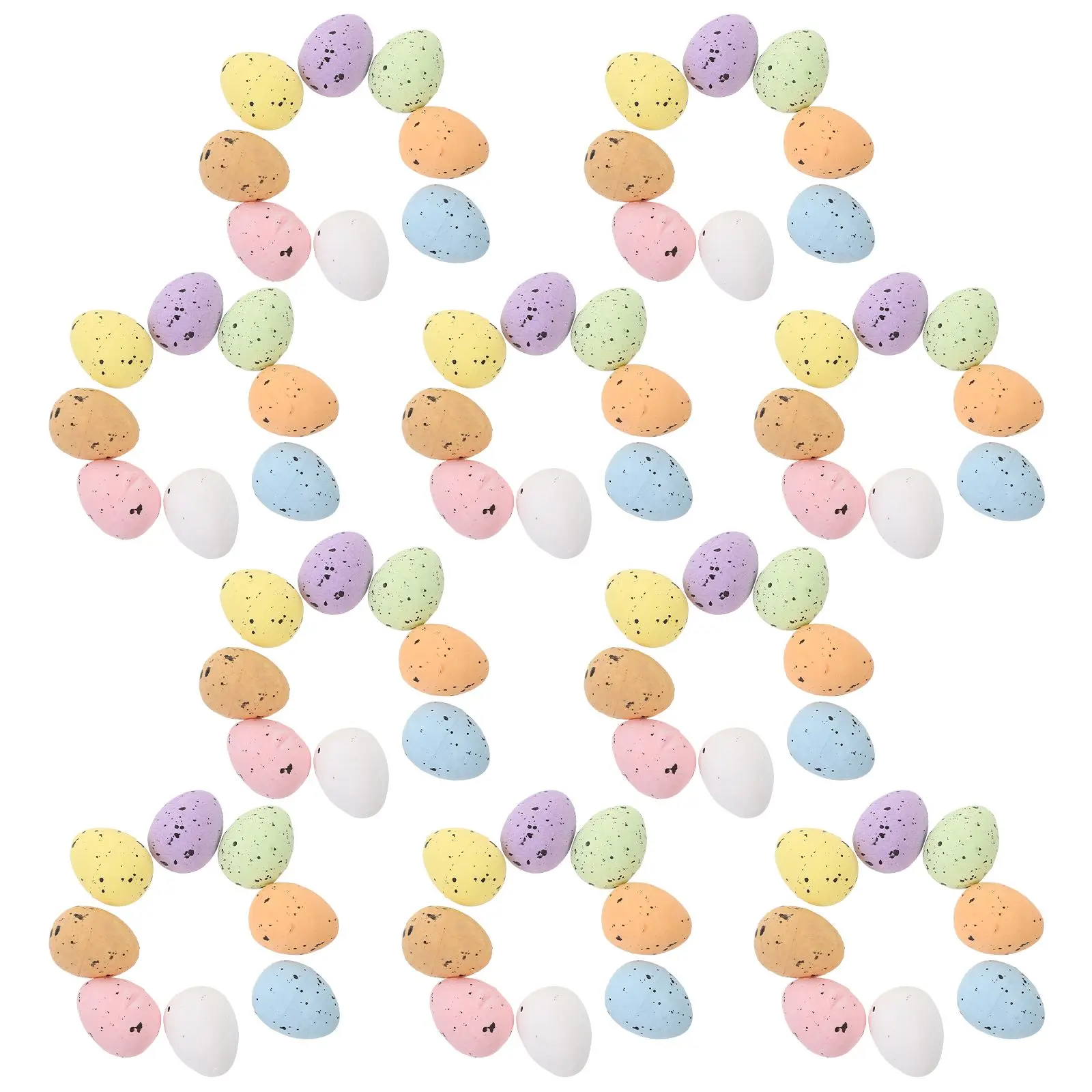 

100 Pcs 5x1 8cm Colored Eggs Foams Material Easter Decor Mini Egg Models Easter Diy Eggs Bedroom Office Ornaments