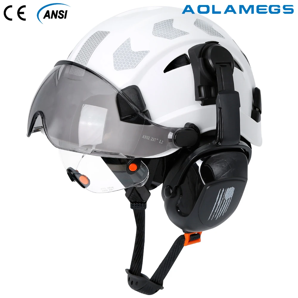 ce-safety-helmet-with-visors-goggles-noise-reduction-earmuffs-reflective-stickers-for-engineer-abs-hard-hat-industrial-work-cap
