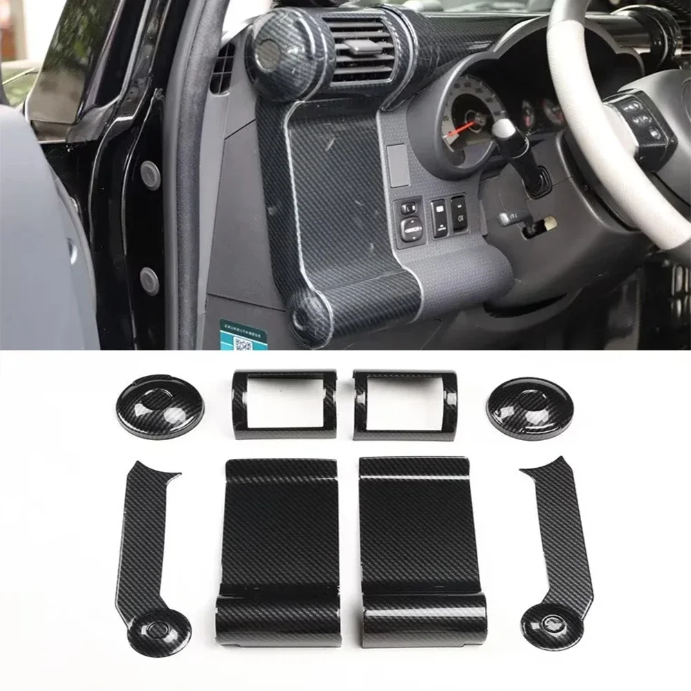 

8Pcs/set Car Dashboard Side Air Vent Frame Cover Trim ABS Stickers For Toyota FJ Cruiser Left Hand Drive
