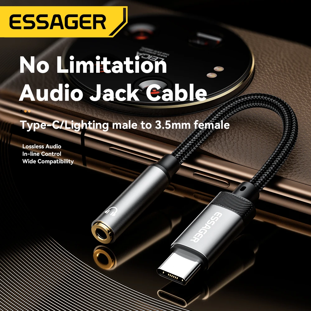 Essager Type C to 3.5mm Audio Cable Headphones Adapter USB C To 3.5mm Jack Audio AUX Cable For iPhone ipad Huawei Xiaomi MacBook image 6