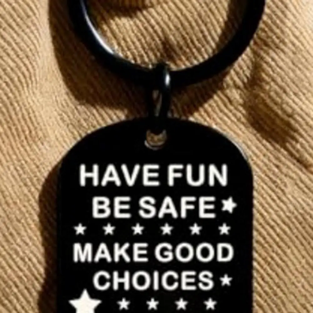 Multifunctional Keychain Brand Keychain Pendant with Hanging Buckle Lightweight Key Holder for Backpacks Car Slogan for Teens