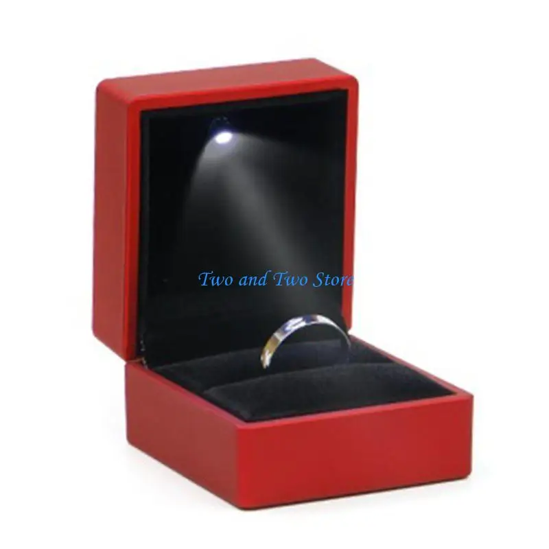 HX6F Luxury Bracelet Box Square Wedding Pendant Ring for Case Jewelry Gift Box with L