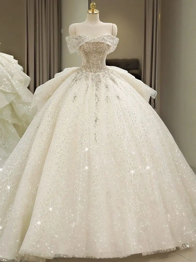 

Princ Sle One-oulder Wedding Dr 2024 New Design Bridesmaid Materni Gown Small Stature Fing Princ Luxury