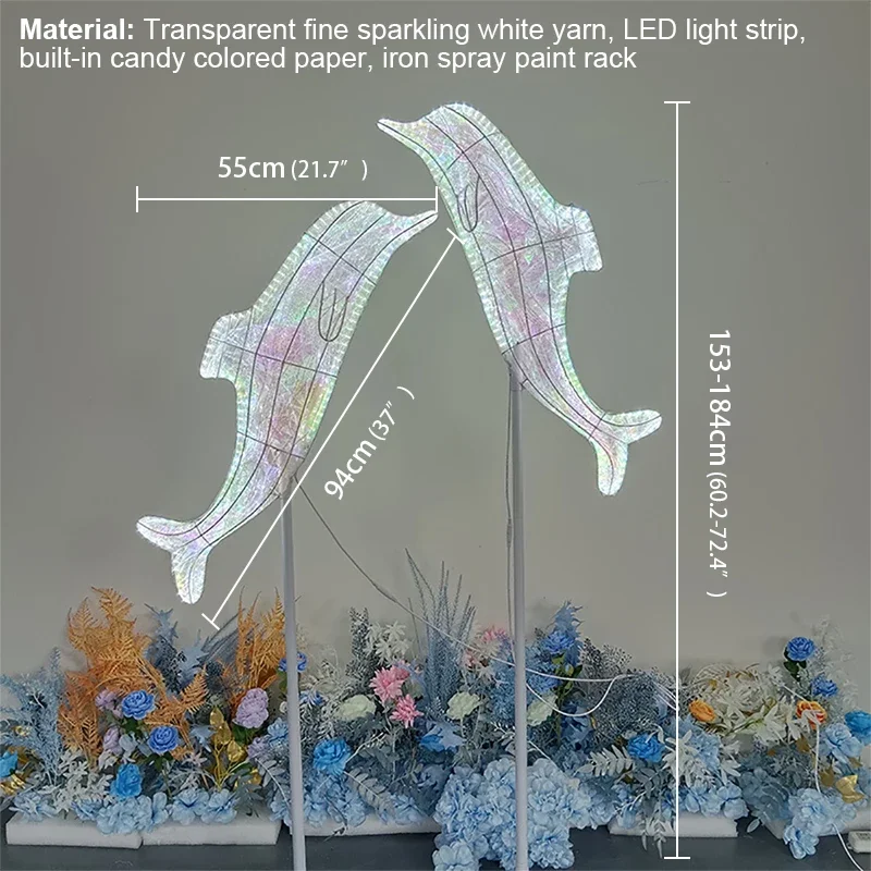 COLIN Modern Little Dolphin Wedding Lantern Area Props Street Lamp LED Stage lighting Festival Atmosphere Background Decoration