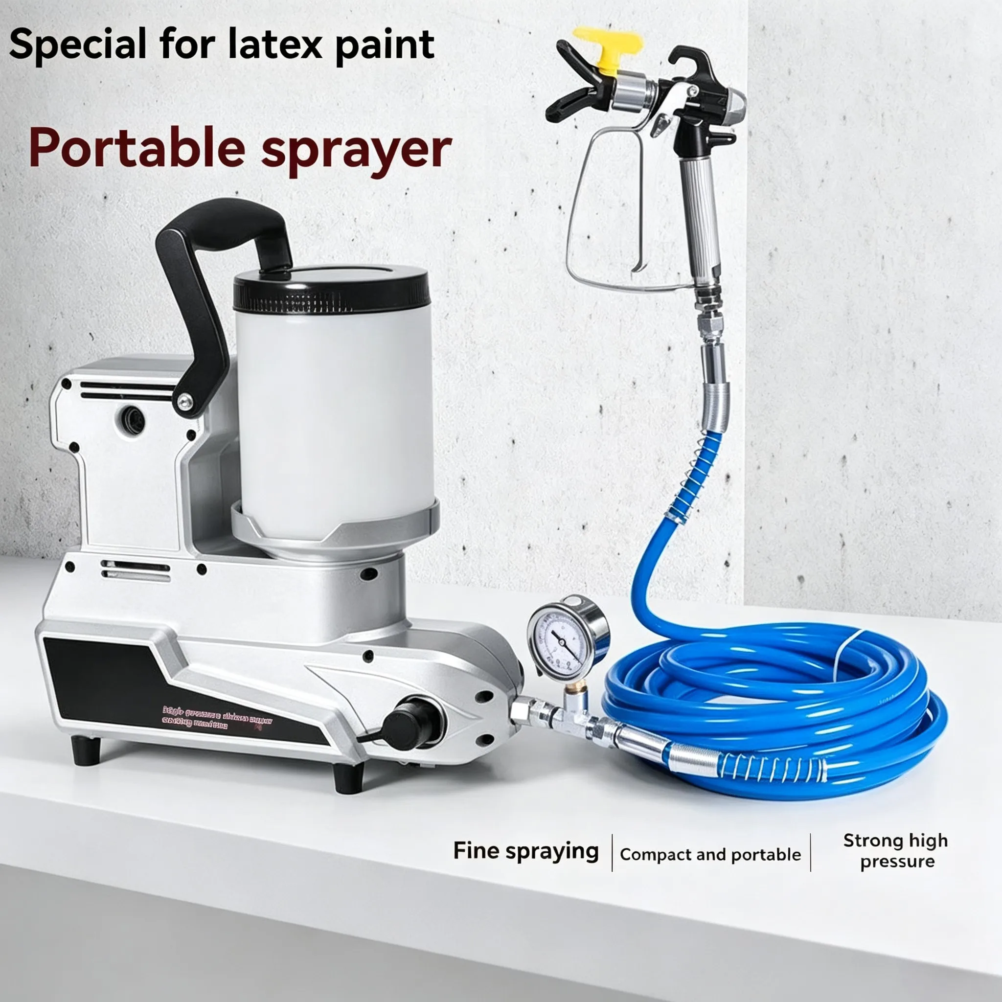 New Multifunctional 1600W Airless Paint Sprayer Machine Small Portable Electric Spray Gun High Power Home Painting 220V