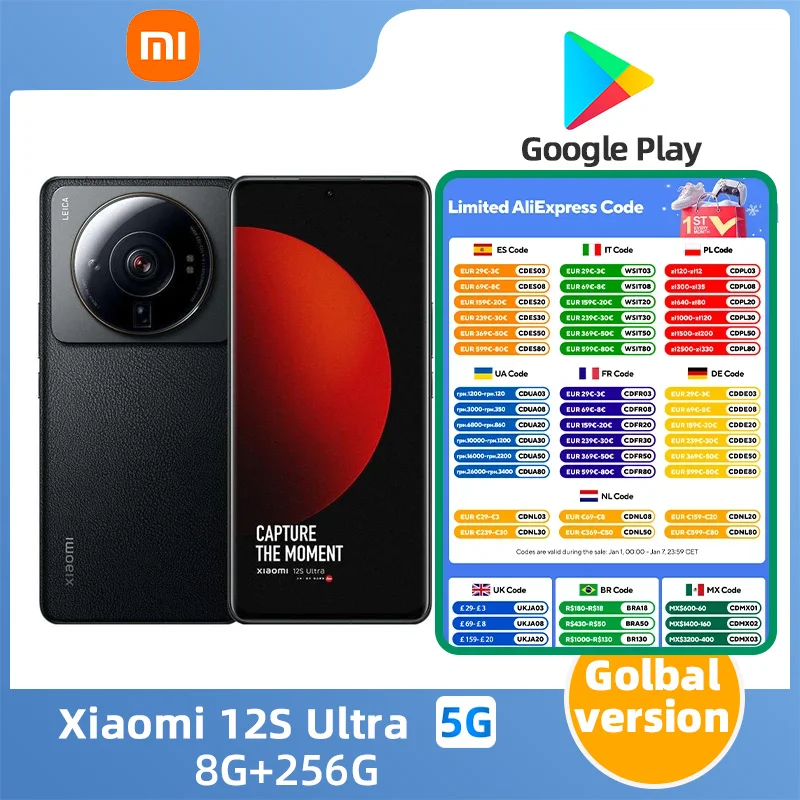 Xiaomi Mi 12S Ultra Smartphone 256GB/512GB Snapdragon 8 Gen 1+ Octa Core 50MP Leica lens 120Hz 6.73″ used phone