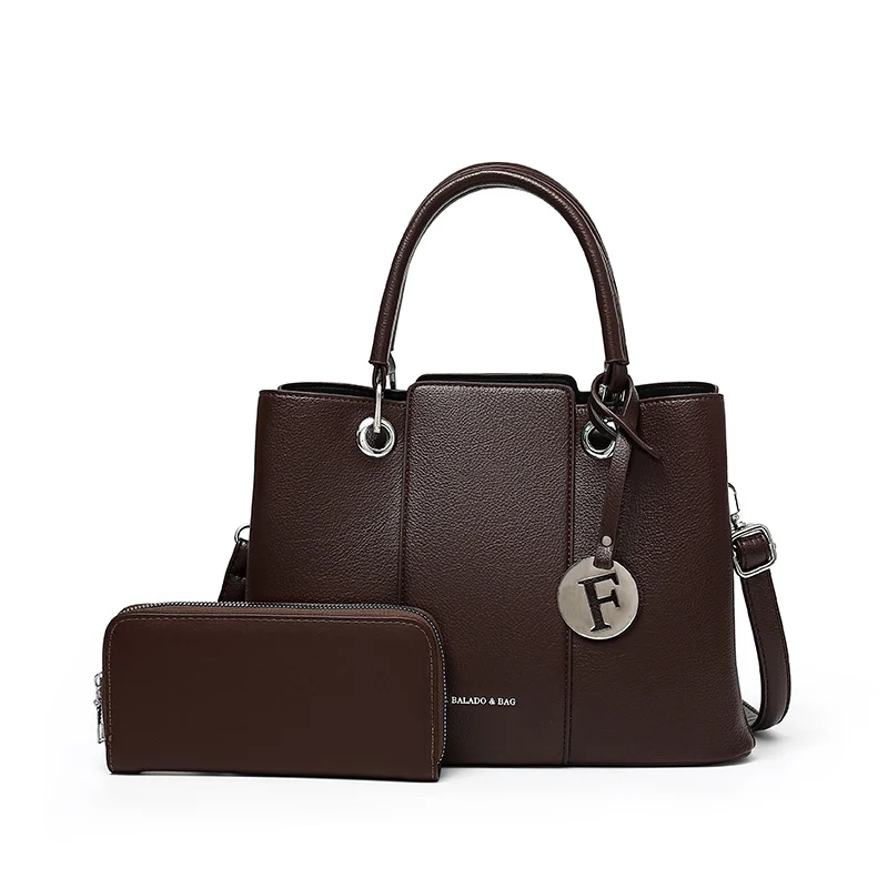 High Quality Women PU Leather Handbags Tote Bags Casual Female 2 Pieces Set Shoulder Messenger Bags Fashion Ladies Crossbody Bag