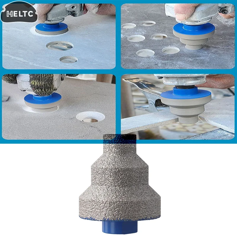 1PCS Effective Diamond Core Drill Bit Diamond Finger Milling Bits Diamonds Holes Saw Stepped Pagoda Drill Bit 20-35-50mm Hole