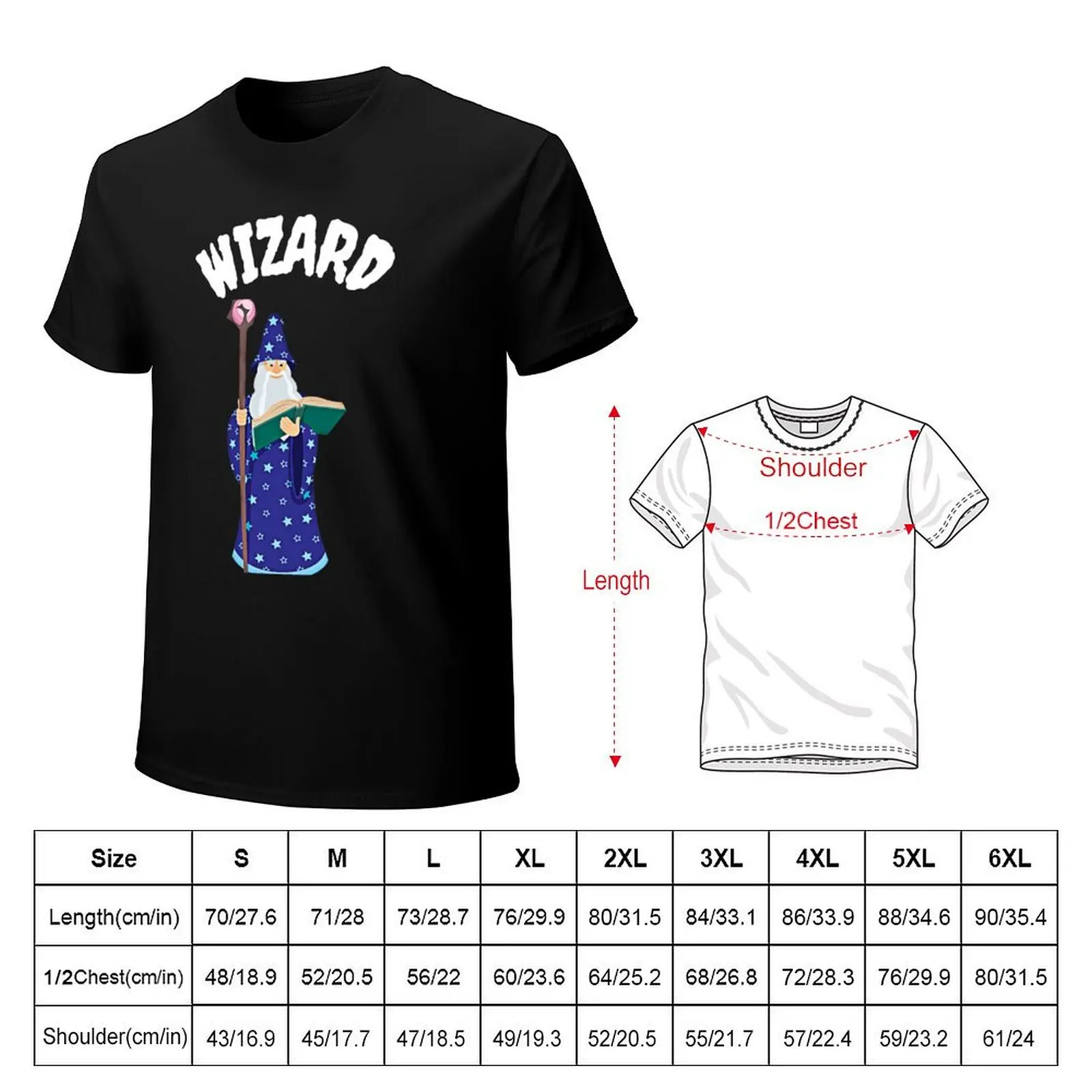 Wizard White Halloween T-Shirt Work Casual Loose Fit T-Shirt