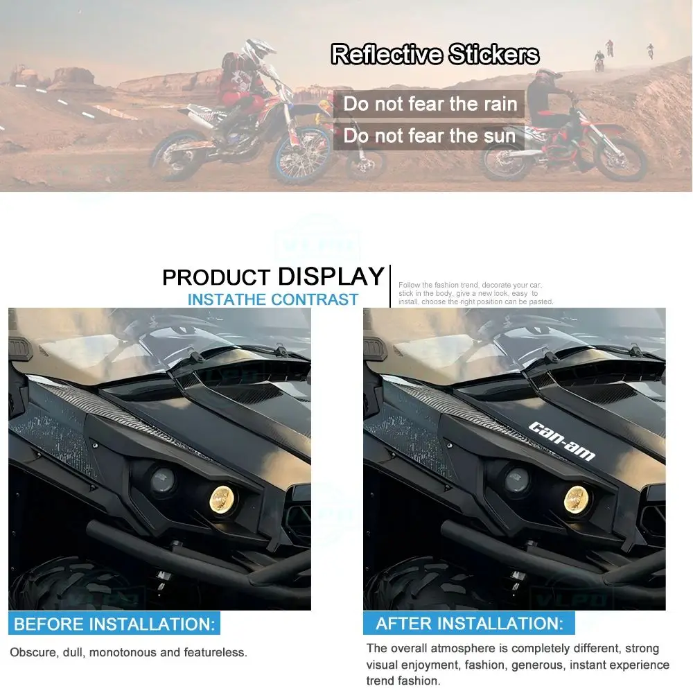For Canam Maverick X3 Can Am Ryker 900 Renegade 800 Spyder F3 Outlander 1000 ATV Stickers Waterproof Decals Can-am Sticker view 2
