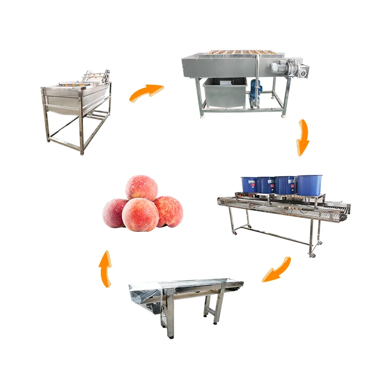 Automatic vegetable washing machine fruit and vegetable bubble cleaning machine cleaning and drying line