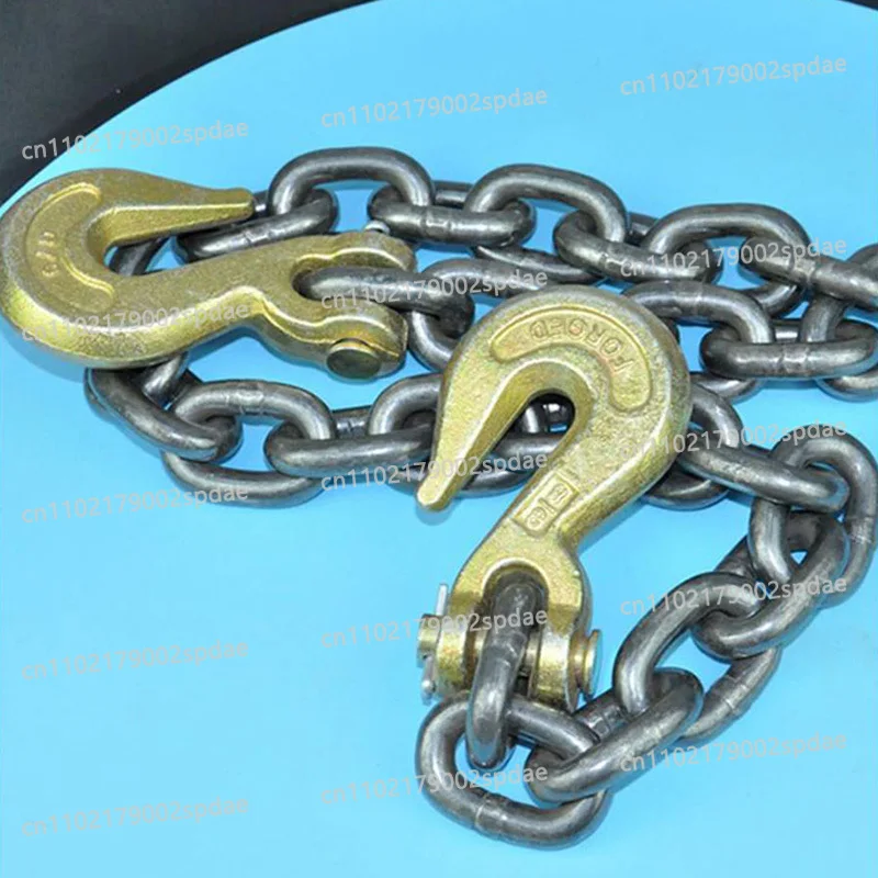 G80 Galvanized Welded Steel Tow Transport Chain 8mm 1/2 Inch Heavy Duty Cargo Lifting Towing Rigging Chain