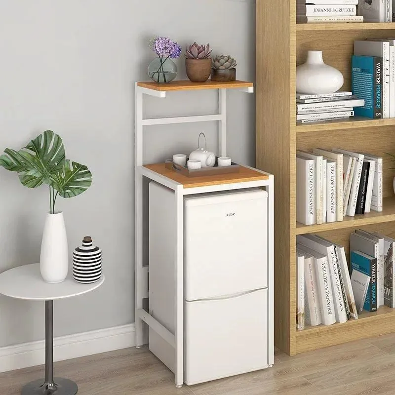 Japanese Creative Kitchen Storage Rack Mini Fridge Shelf Disinfection Cabinet Floor Stand for Microwave Oven Dormitory