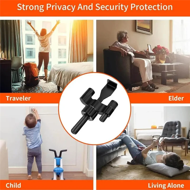 도어 잠금 장치 여행 호텔 룸용 소형 강철 도어 잠금 장치 홈 보안 도어 잠금 장치 조정 가능한 도어 스토퍼 도어 안전-ELEC