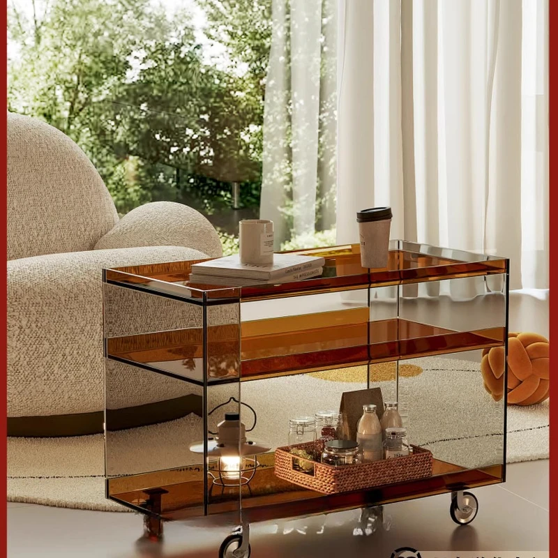 Premium removable coffee table, trolley living room sofa tea table household snack dining cart