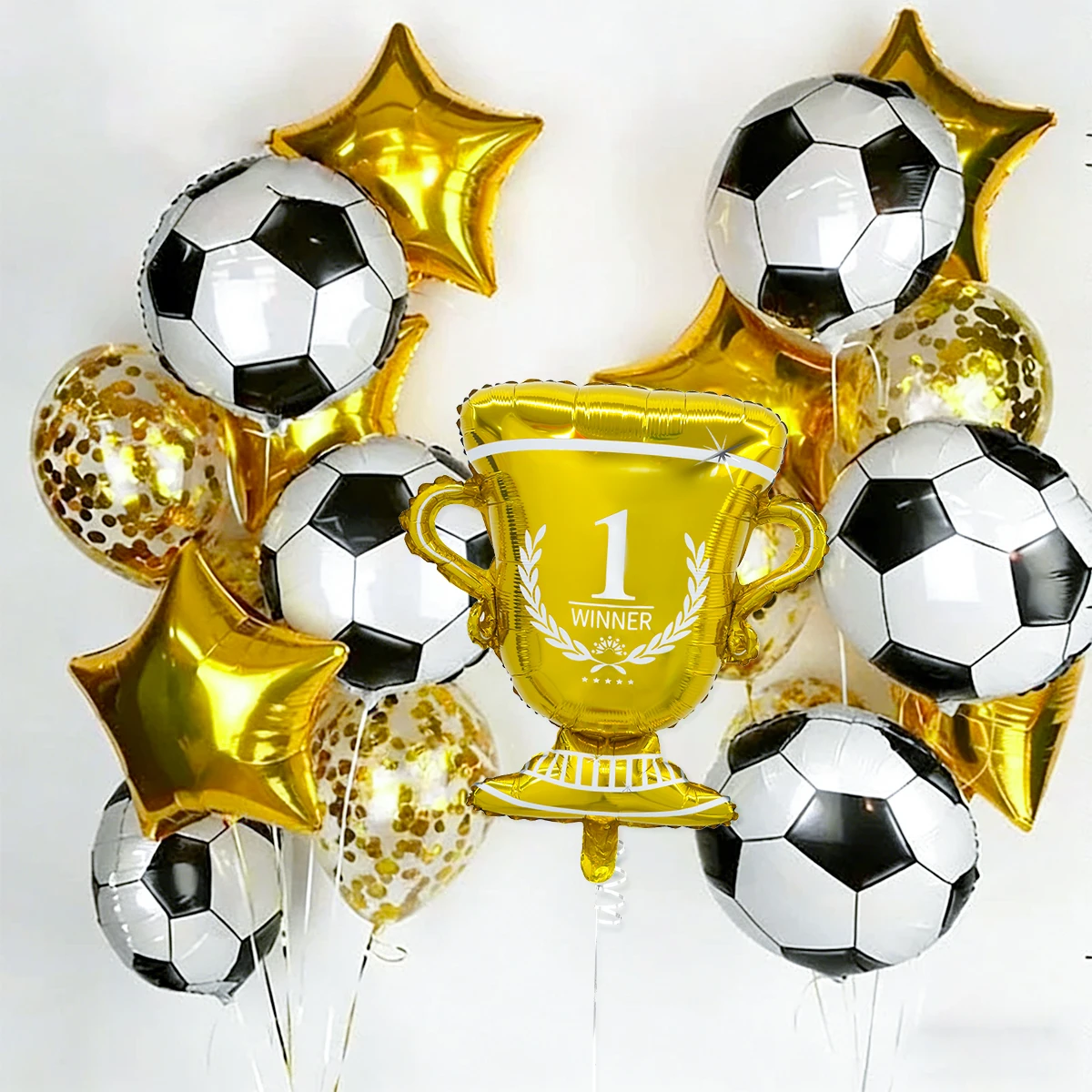 15 Stück/Set Sport-Champion-Ballons, geeignet für Geburtstagsfeiern, Sport- und Fußballveranstaltungen, Raumdekorationen