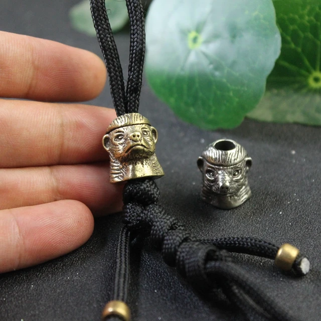 African Honey Badger Brass EDC Knife Beads Ferocious Flat Head Brother Paracord Flashlight Lanyard Pendant Outdoor DIY Accessory AliExpress