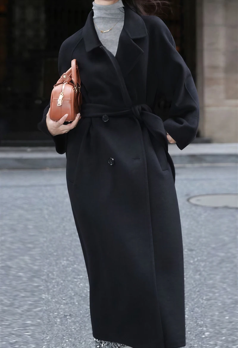 

Wool Blend Coats Womens Woolen Coat Double Collar Fall Angora Quilted Flounce Sided Snap Closure Buttoned Stand-Up Adjustable OL