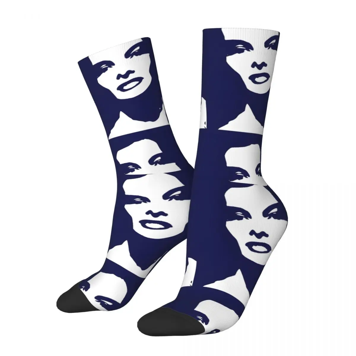 Funny Crazy Sock for Men Elegant Hip Hop Harajuku Katharine Hepburn Quality Pattern Printed Boys Crew compression Sock Novelty