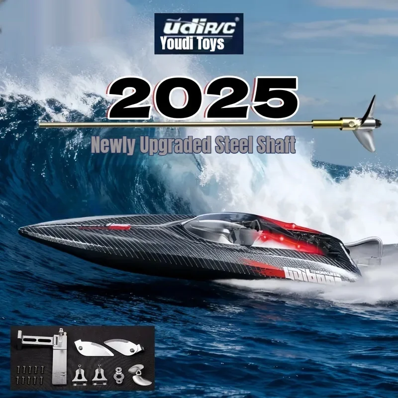 Udirc High Speed Brushless Remote Control Racing Boat Udi022 Udi903pro Large Carbon Fiber Texture Led Lights For Adult Water